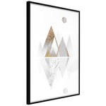 Paris Prix Affiche Murale Encadrée  Sun and Mountains. Coloris disponibles : Jaune, Noir