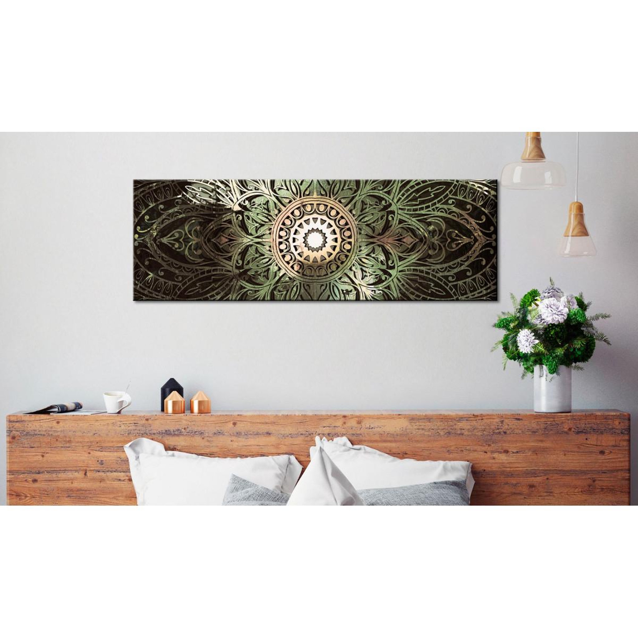 Voir la diapositive 2 : Paris Prix Tableau Imprimé  Emerald Mandala