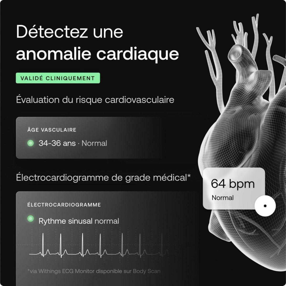 WITHINGS Pèse personne connecté Body Scan Blanche