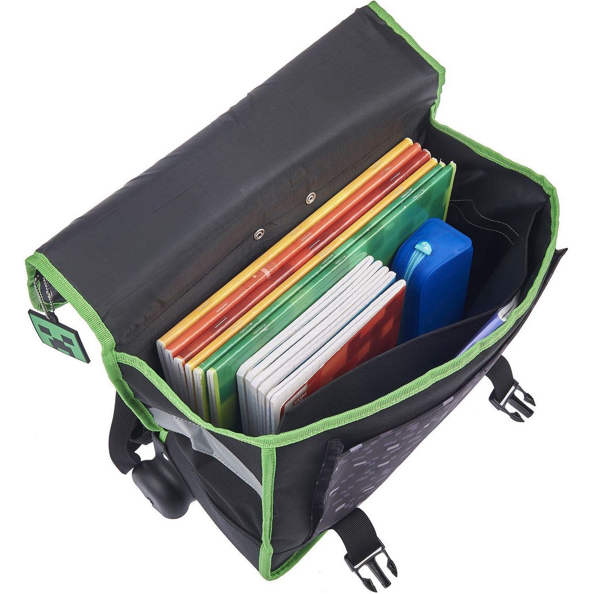 MINECRAFT Cartable à roulettes noir