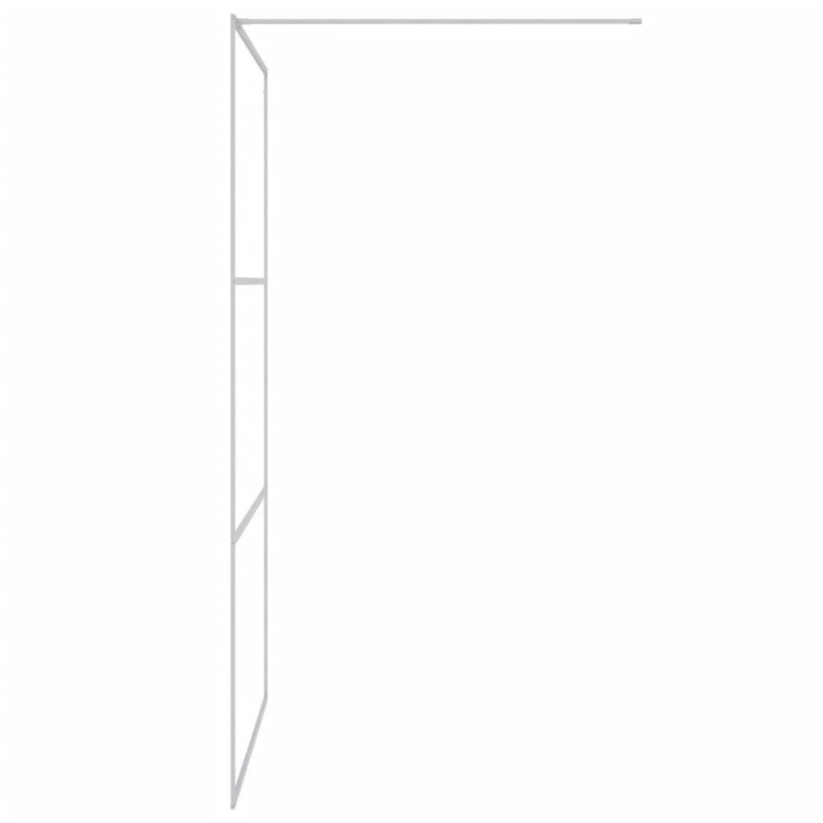 VIDAXL Paroi de douche Argente 115x195 cm Verre ESG transparent