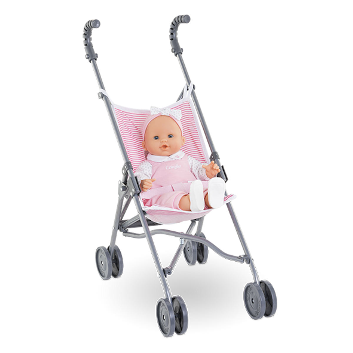 Corolle Poussette Canne Rose pour poupon 36/42/52 cm