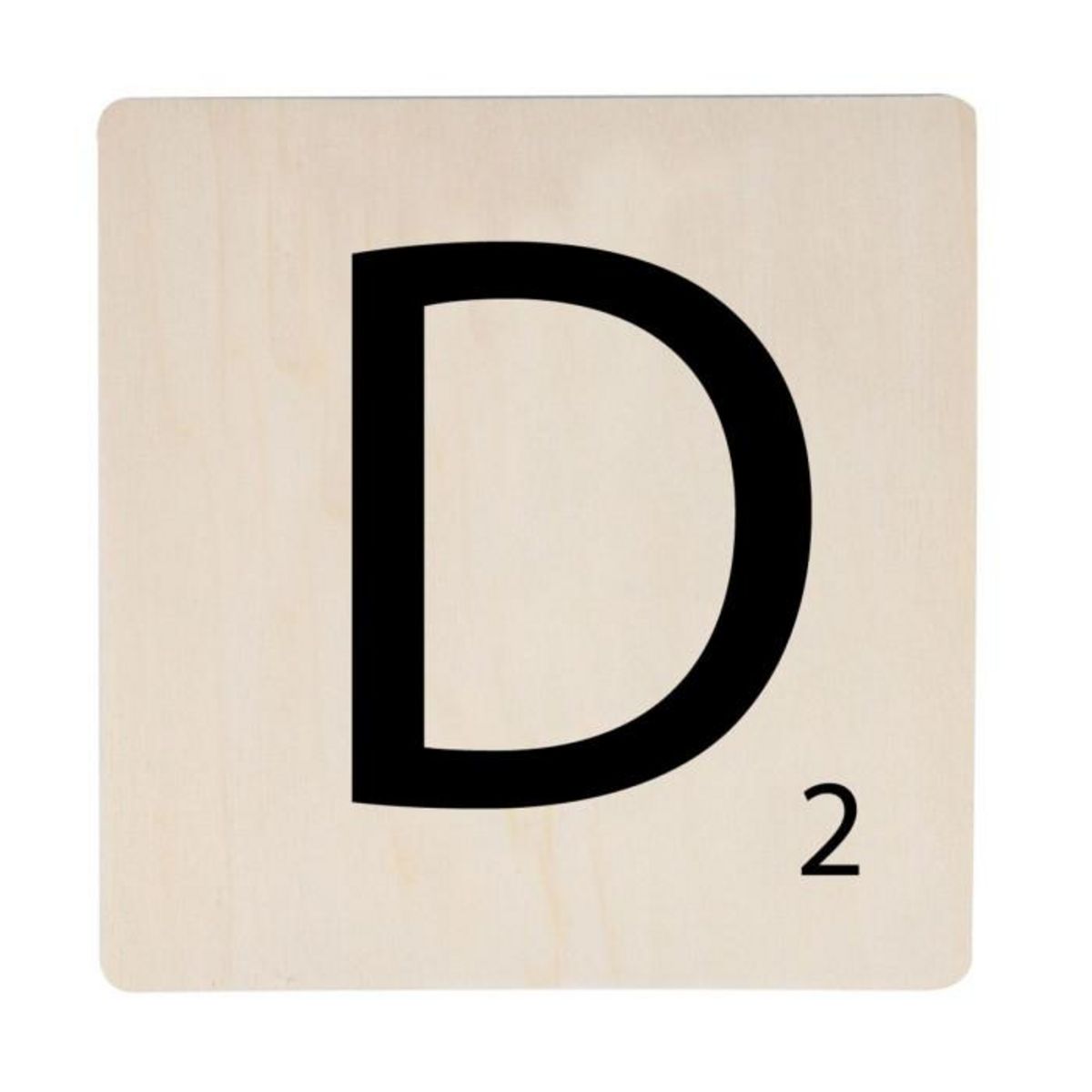 Paris Prix Décoration Murale en Bois  Lettre D  15x15cm Naturel