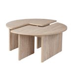 CONCEPT USINE Table basse ronde duo pin atlantique 90cm APIX