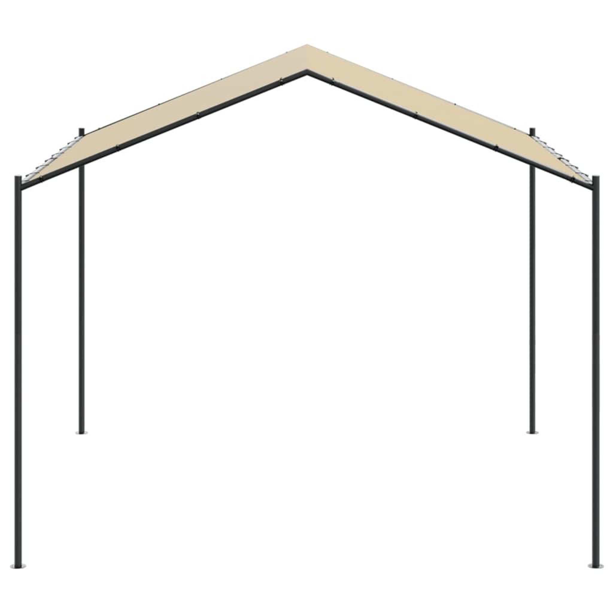 Voir la diapositive 3 : VIDAXL Tente a auvent beige 4x4 m acier et tissu