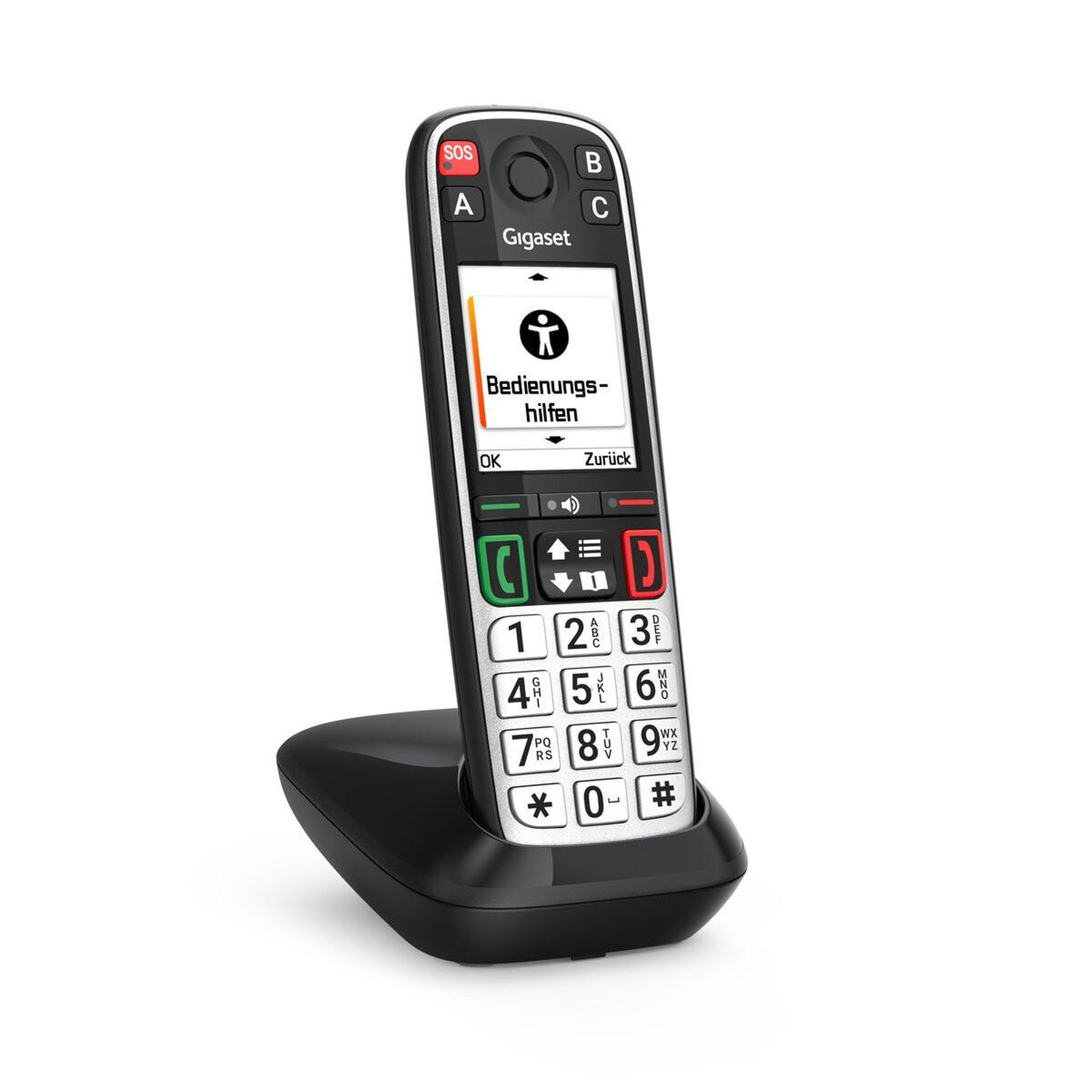 GIGASET Gigaset easy 500 téléphone analog/dect identification de l'appelant noir, argent