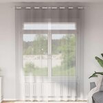 VIDAXL Rideaux en voile avec œillets 2 pcs gris clair 140x260 cm