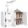 Voir la diapositive 5 : VIDAXL Buffet Blanc 100x33x59,5 cm Bois d'ingenierie
