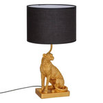 ATMOSPHERA Lampe à Poser en Résine  Léopard  47cm Doré