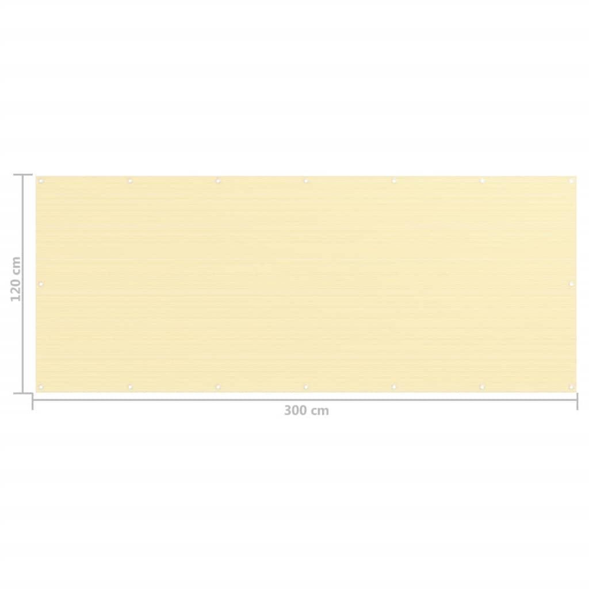 Voir la diapositive 6 : VIDAXL Ecran de balcon beige 120x300 cm pehd