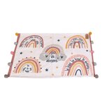 TOILINUX Tapis pour chambre d'enfant à pompons - 60 x 90 xm. - Multicolore