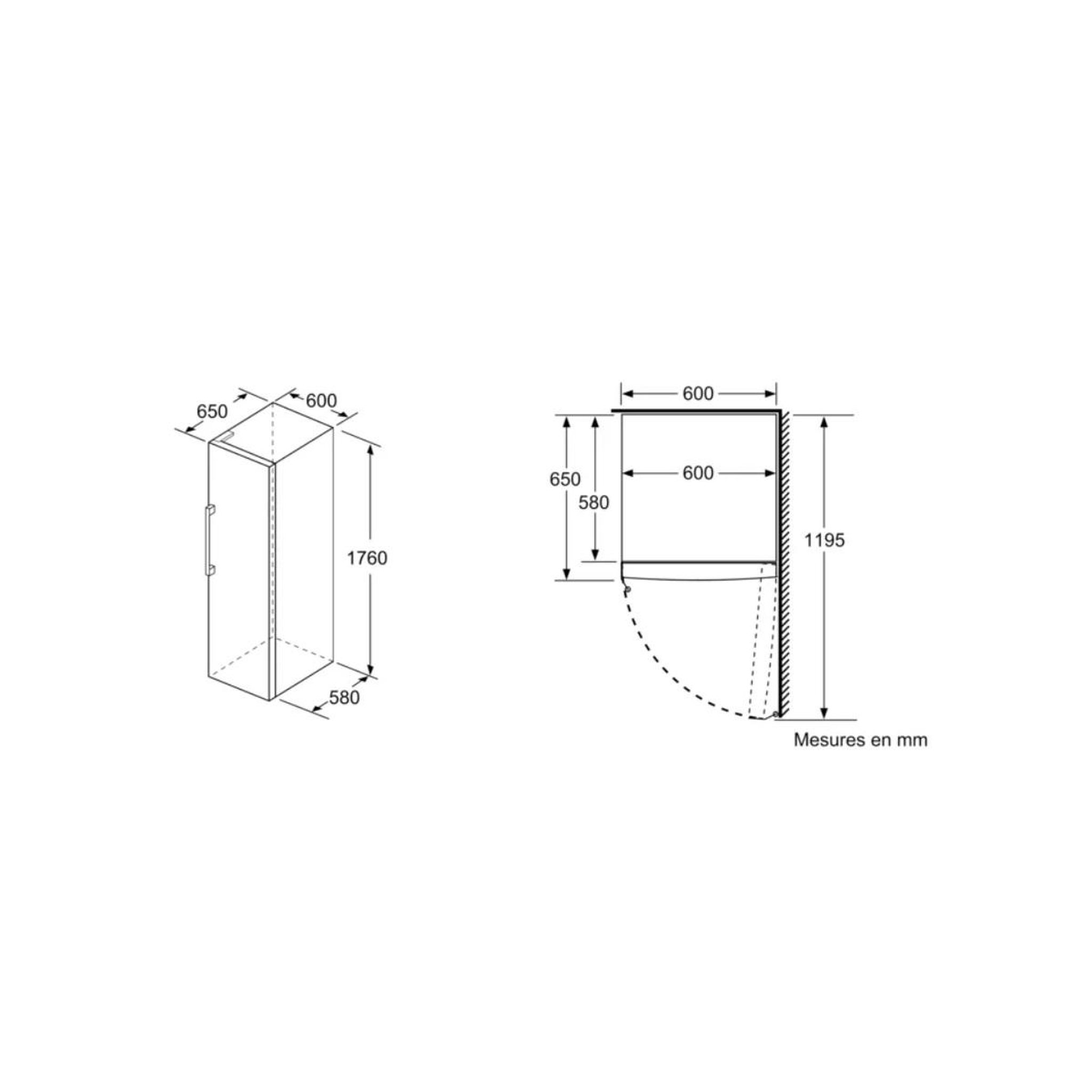 Voir la diapositive 5 : BOSCH Congélateur armoire 60cm 225l no frost - gsn33fwev