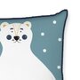 Voir la diapositive 2 : FUTURE HOME Coussin enfant imprimé en coton 40x40cm OURS