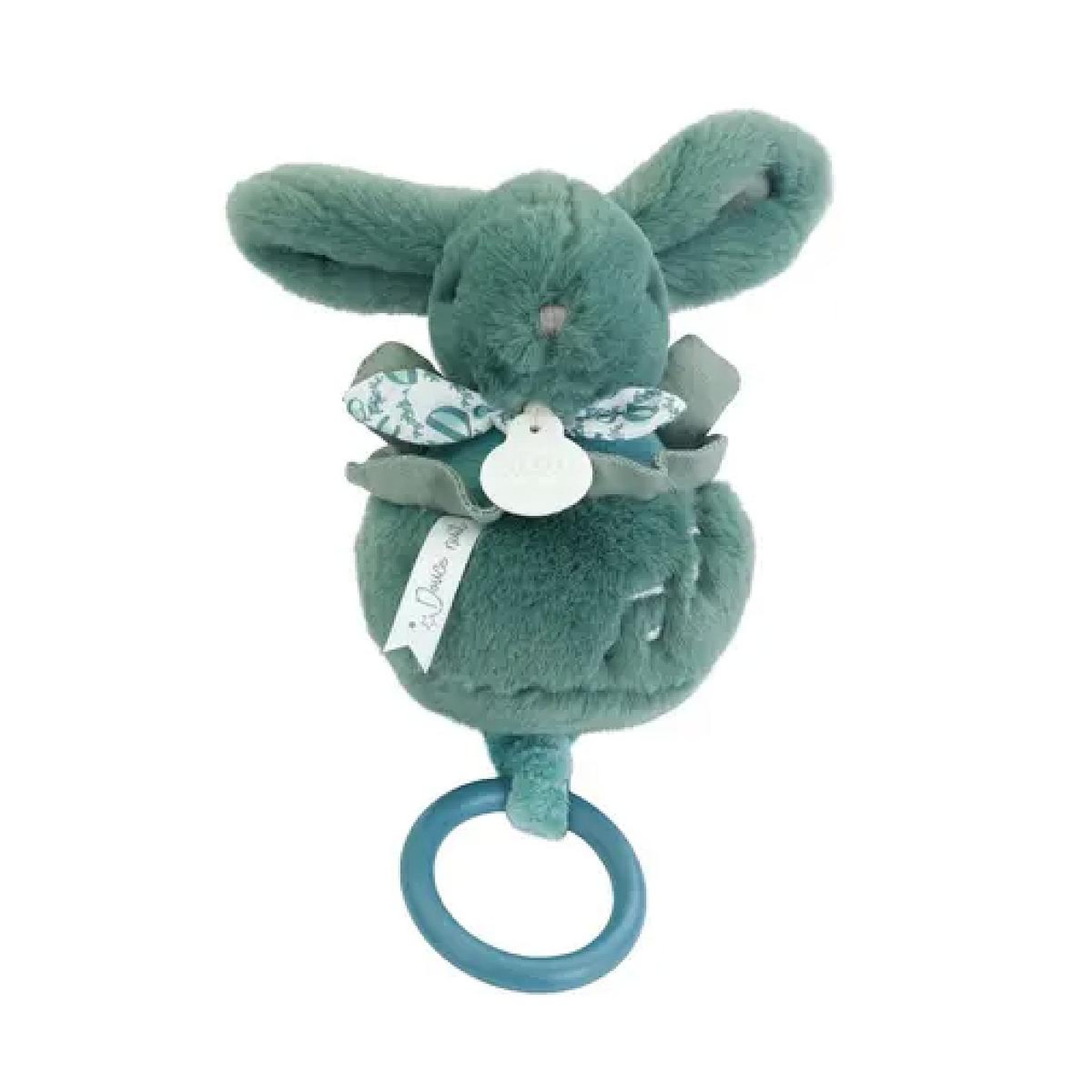 Voir la diapositive 2 : DOUDOU ET COMPAGNIE Lapin doudou - Boite a musique vert sauge