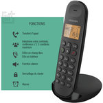 Logicom Téléphone sans fil Iloa - Solo Noir