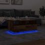 Voir la diapositive 5 : VIDAXL Table basse avec lumieres LED vieux bois 90x49x40 cm
