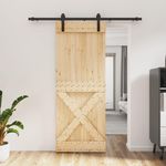 VIDAXL Porte coulissante et kit de quincaillerie 80x210 cm pin massif