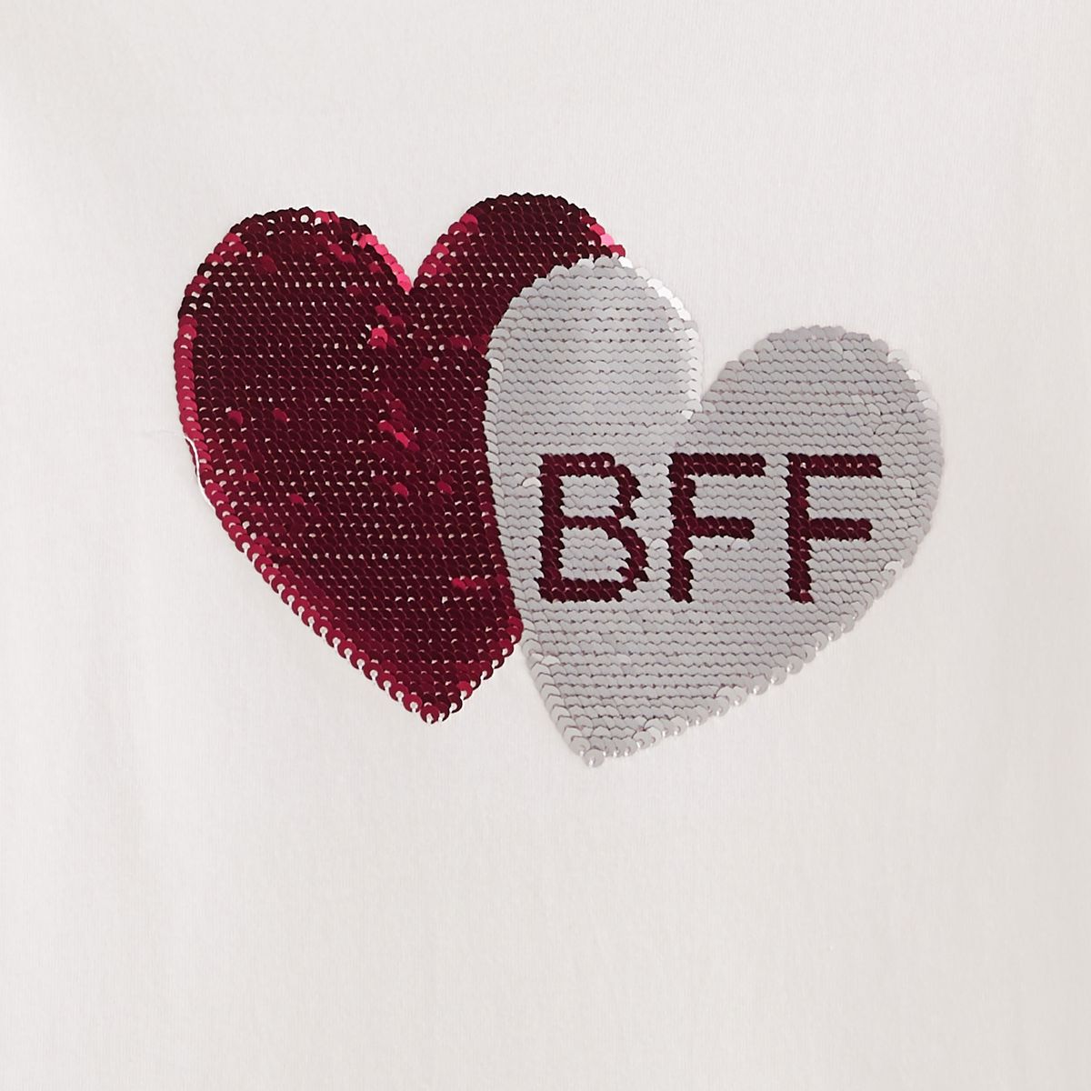 IN EXTENSO T-shirt manches longues à sequins reversibles coeurs fille