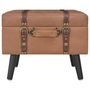 Voir la diapositive 3 : VIDAXL Tabouret de rangement 40 cm Marron Similicuir