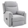 Voir la diapositive 4 : HOMCOM Fauteuil de relaxation électrique - fauteuil releveur inclinable avec repose-pied ajustable et télécommande - tissu aspect lin gris clair