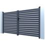 Voir la diapositive 4 : Habitat et Jardin Portail aluminium semi ajouré  Julien  - 340 x 180 cm  - Gris