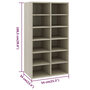 Voir la diapositive 6 : VIDAXL Etagere a chaussures Chene sonoma 54x34x100,5 cm