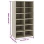 Voir la diapositive 6 : VIDAXL Etagere a chaussures Chene sonoma 54x34x100,5 cm