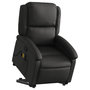 Voir la diapositive 3 : VIDAXL Fauteuil inclinable de massage noir cuir veritable