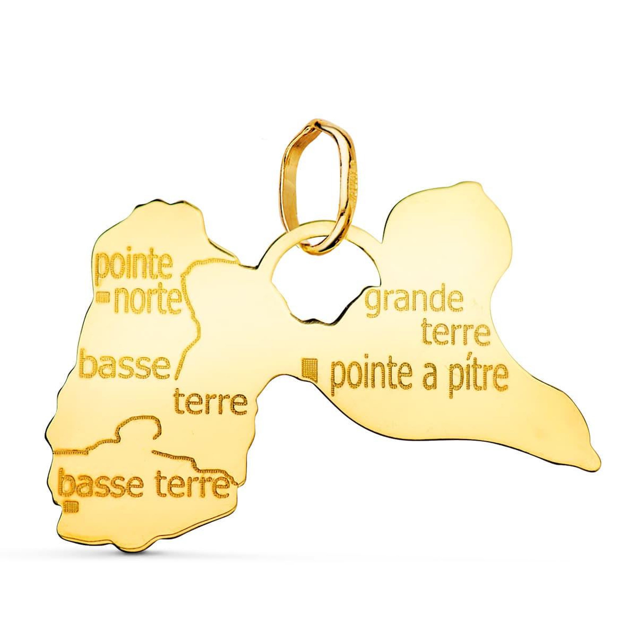 L'ATELIER D'AZUR Pendentif Or 18 Carats 750 Jaune - Ile de la Guadeloupe  - Chaine Offerte 55CM