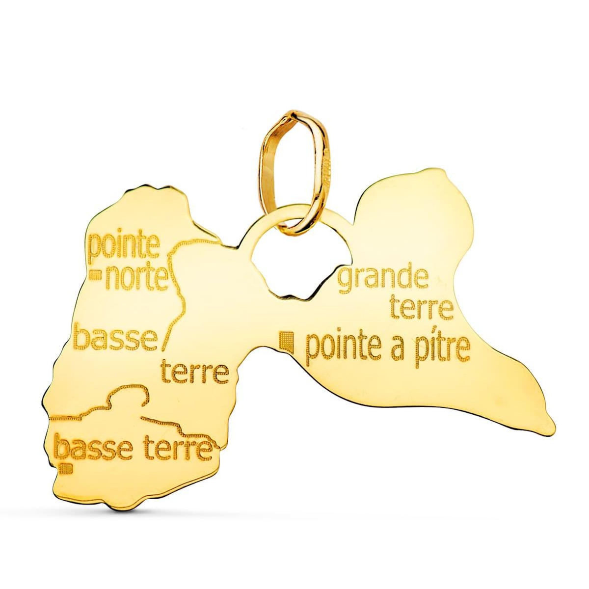 L'ATELIER D'AZUR Pendentif Or 18 Carats 750 Jaune - Ile de la Guadeloupe  - Chaine Offerte 55CM