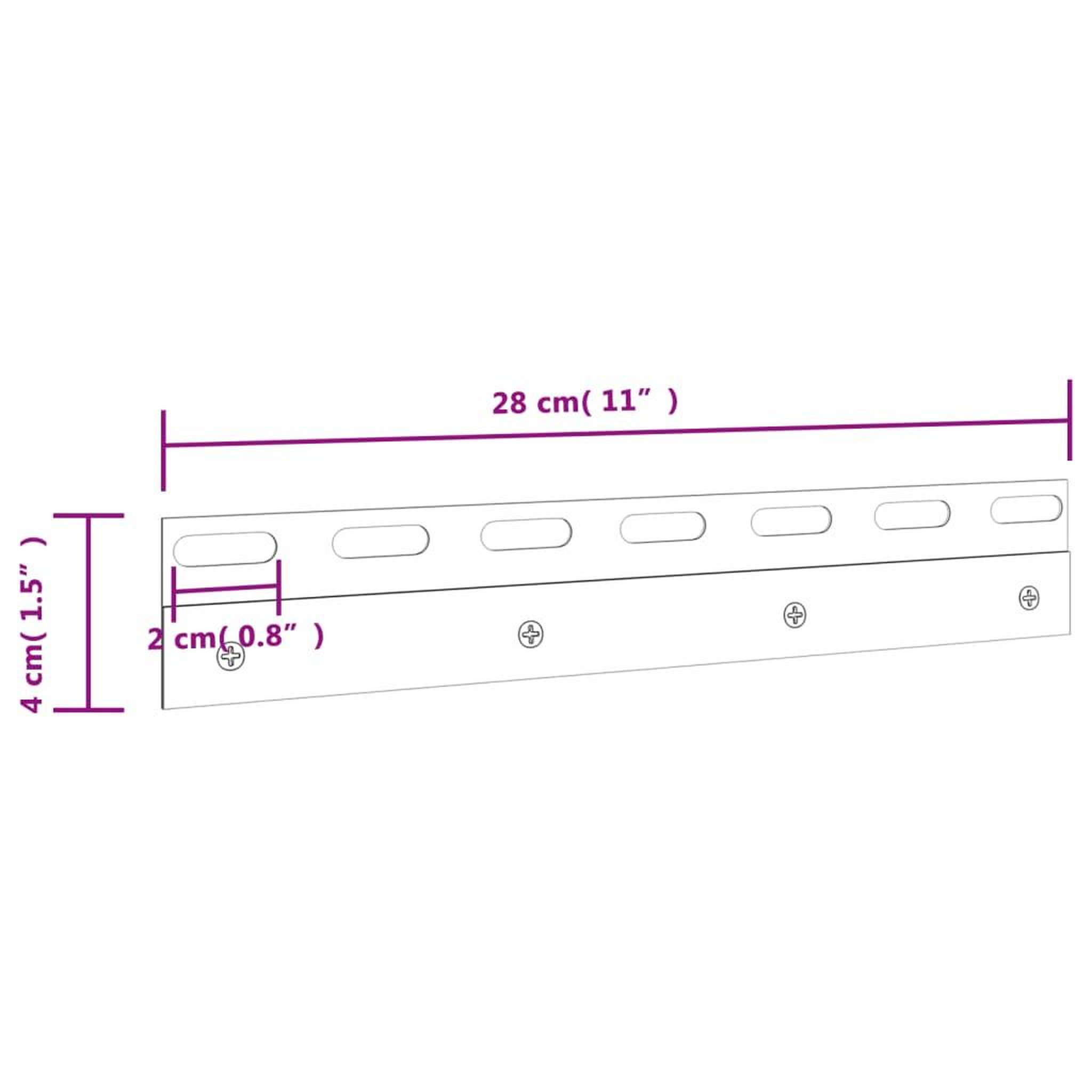Voir la diapositive 6 : VIDAXL Plaques de connexion 4 pcs argente 28 cm acier inoxydable