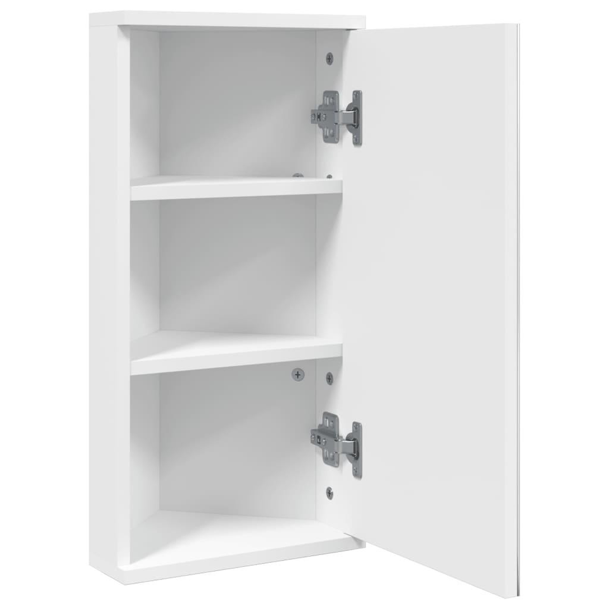 Voir la diapositive 4 : VIDAXL Armoire de bain a miroir d'angle blanc 30x24x60 cm