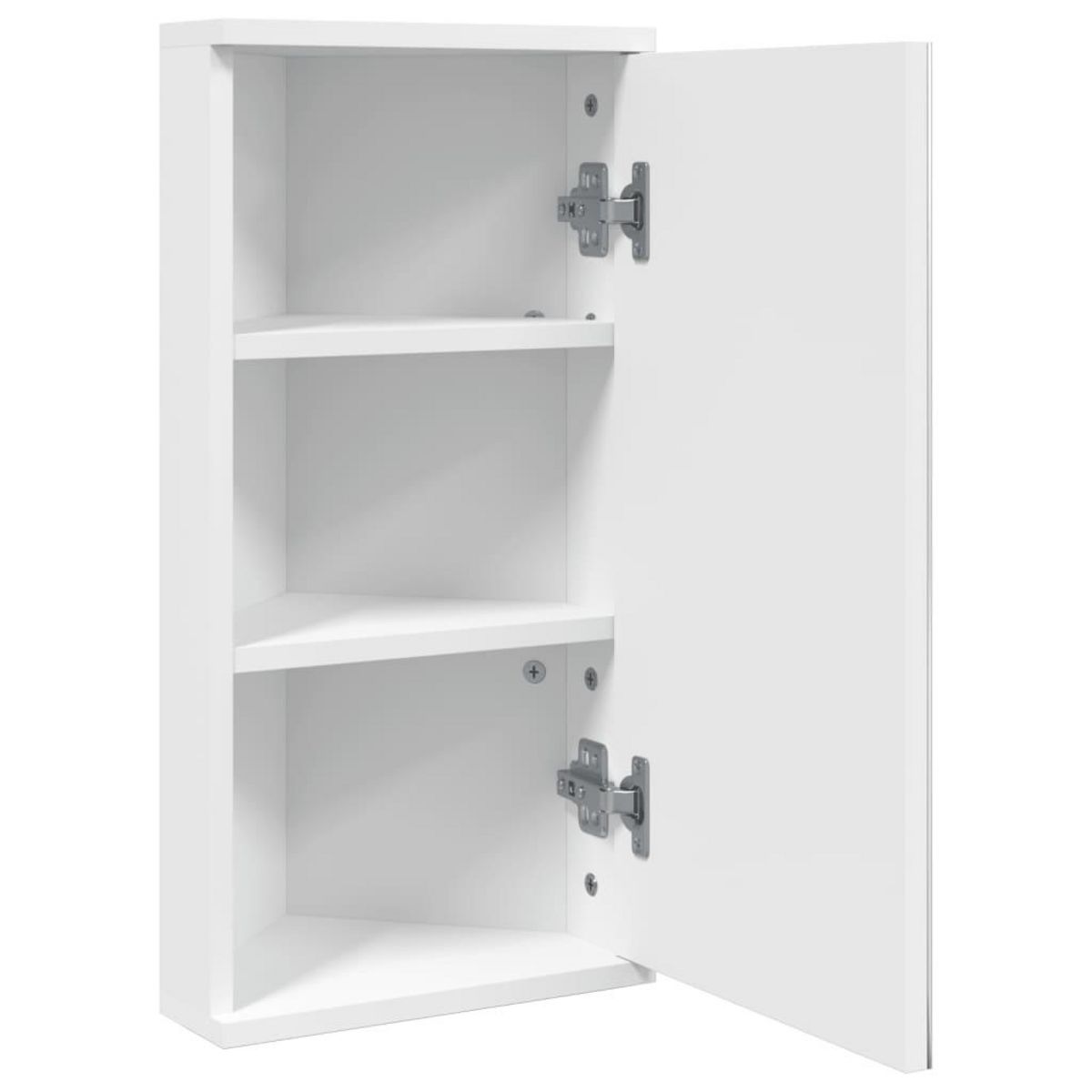 VIDAXL Armoire de bain a miroir d'angle blanc 30x24x60 cm