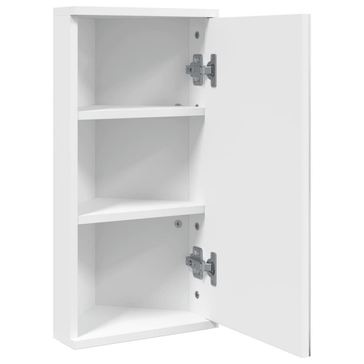 VIDAXL Armoire de bain a miroir d'angle blanc 30x24x60 cm
