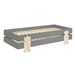 Paris Prix Lit Enfant en Bois  Modulo Puzzle II  90x200cm Gris