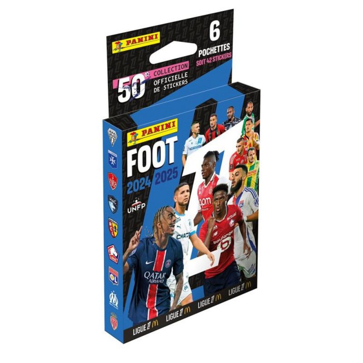 Panini Carte à collectionner Panini Foot 2024 2025 Ligue 1 McDonald s Blister 6 pochettes de 7 stickers