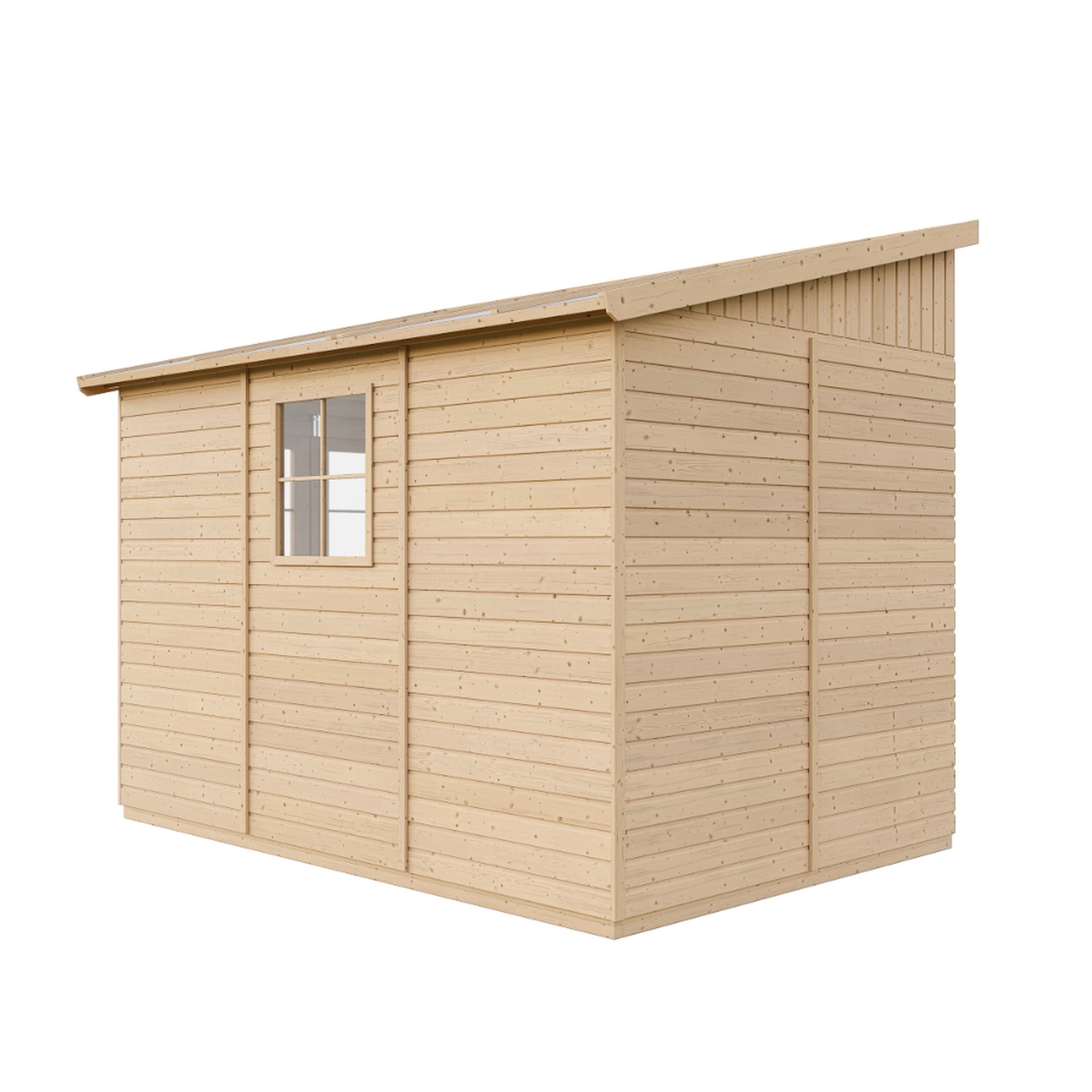 Voir la diapositive 3 : TIMBELA Abri de Jardin en Bois sans paroi latérale avec les planchers imprégné - 6 m2 M339+M339G