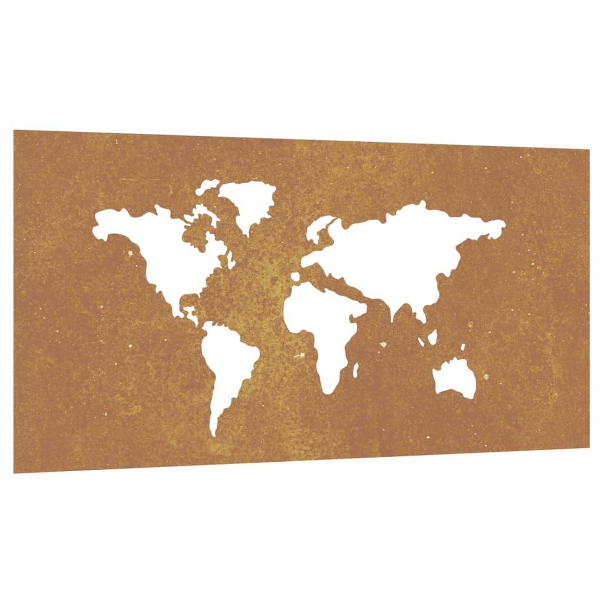 Voir la diapositive 2 : VIDAXL Decoration murale jardin 105x55 cm design de carte du monde