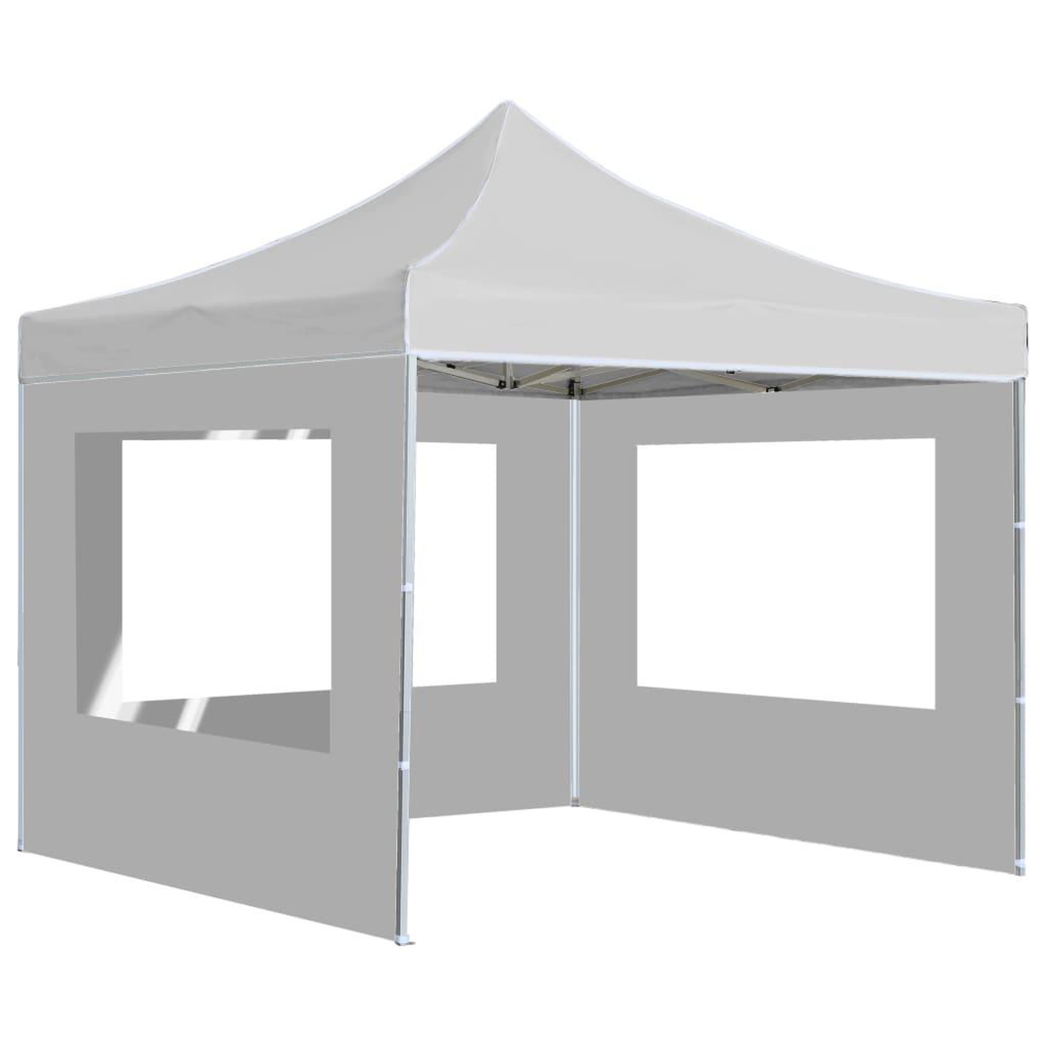 Voir la diapositive 5 : VIDAXL Tente de reception pliable avec parois Aluminium 2x2 m Blanc
