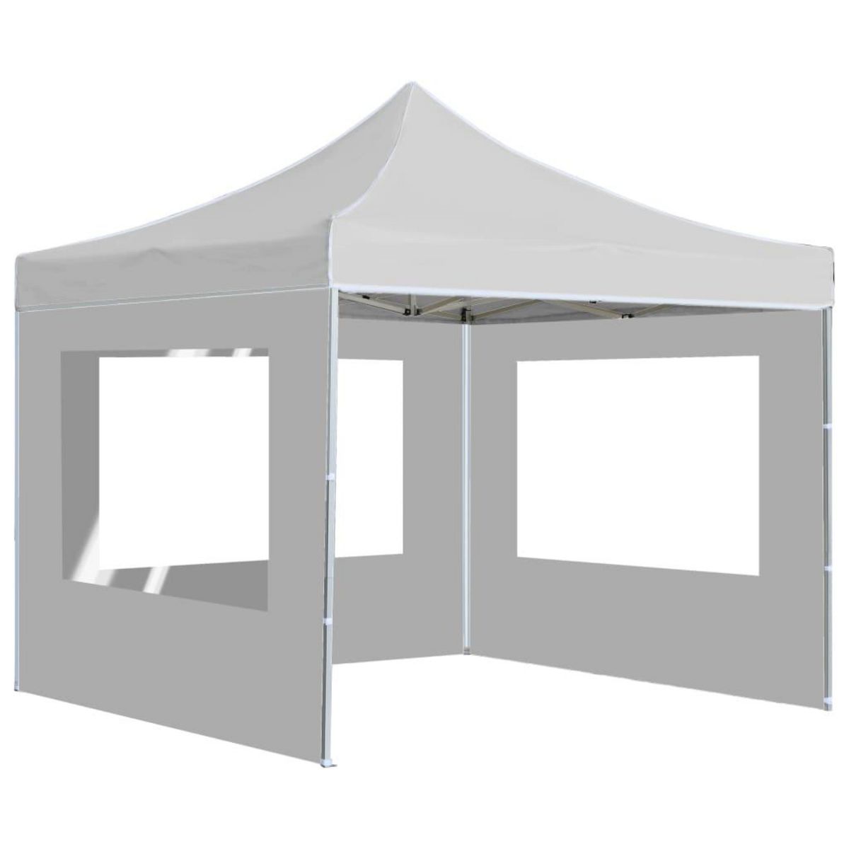 VIDAXL Tente de reception pliable avec parois Aluminium 2x2 m Blanc