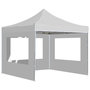 Voir la diapositive 5 : VIDAXL Tente de reception pliable avec parois Aluminium 2x2 m Blanc