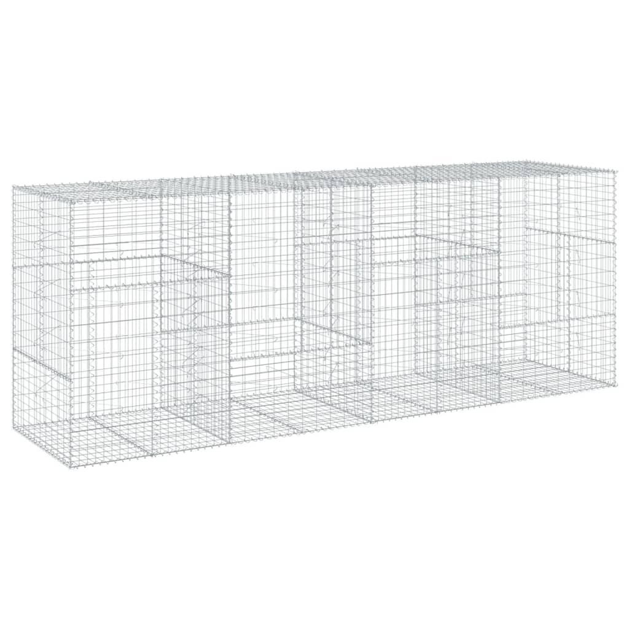 Voir la diapositive 5 : VIDAXL Panier gabion avec couvercle 400x100x150 cm fer galvanise