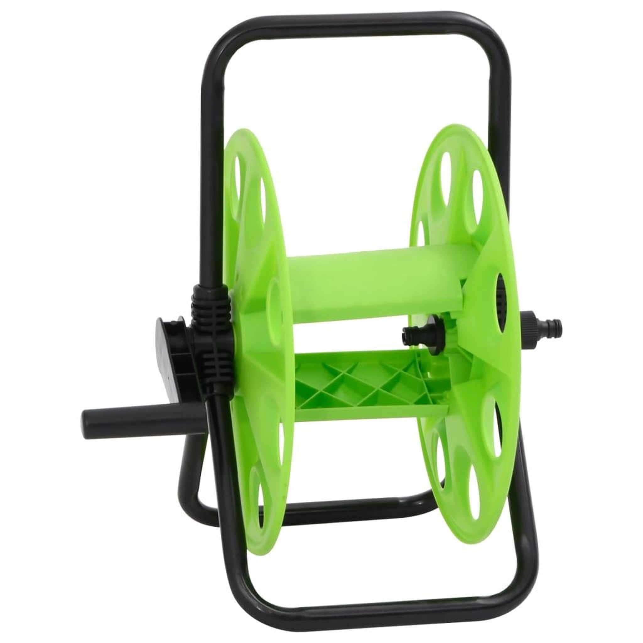 Voir la diapositive 5 : VIDAXL Enrouleur de tuyau vert sur pied pour tuyau de 45 m 1/2  acier