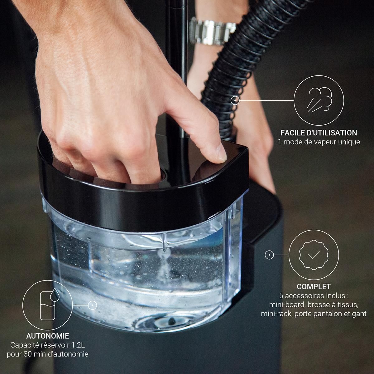 Steamone Défroisseur vapeur vertical 40g/min 1900w - uni900gb