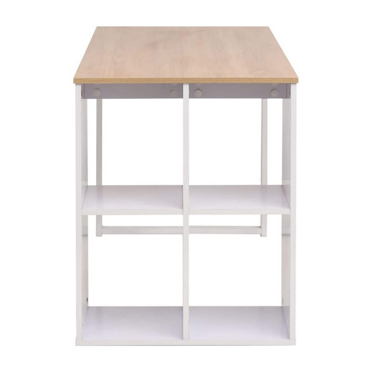 VIDAXL Table d'ecriture 120x60x75 cm Chene et blanc