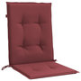 Voir la diapositive 5 : VIDAXL Coussins de chaise dossier bas lot de 4 rouge bordeaux melange