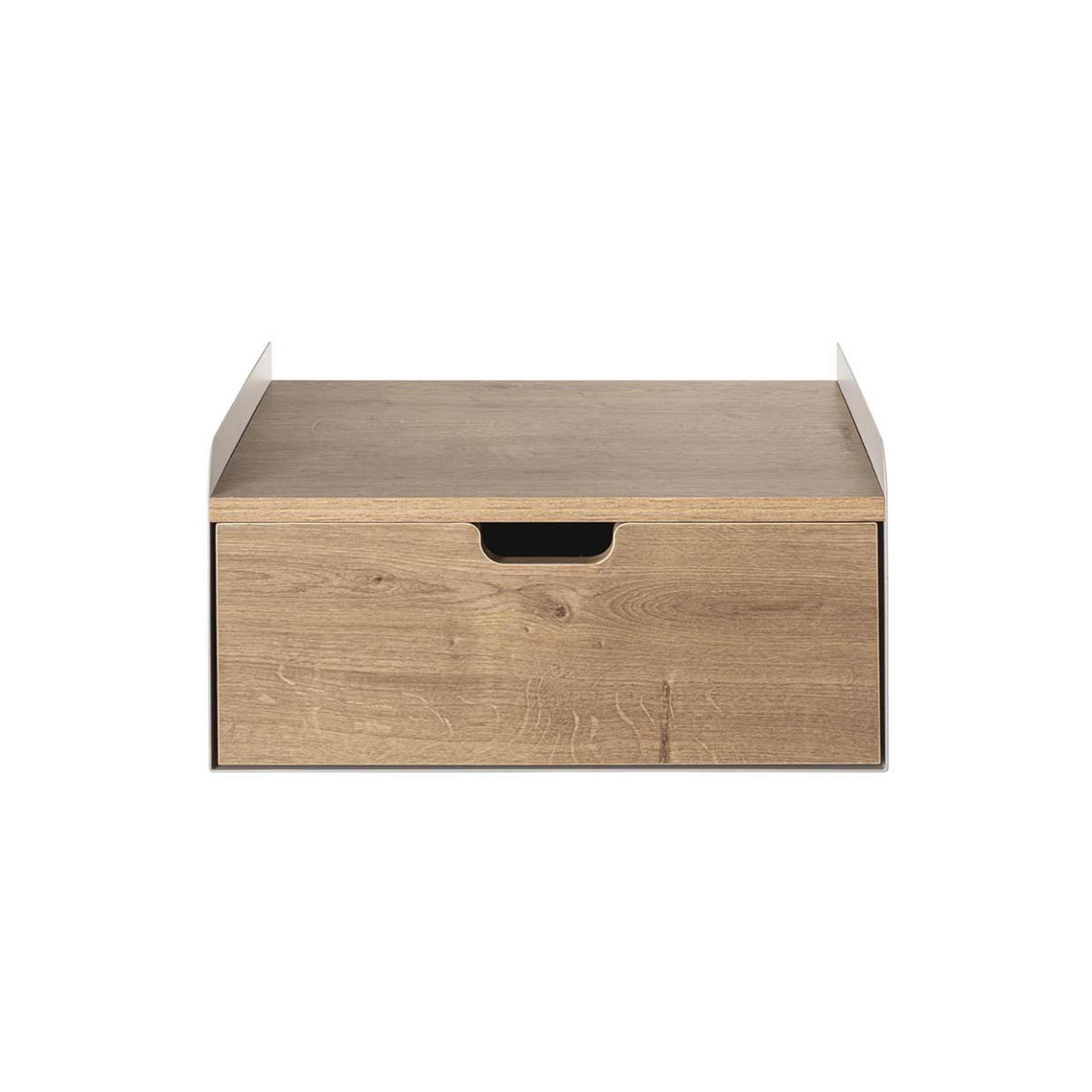 Voir la diapositive 2 : Paris Prix Étagère murale avec tiroir  korfu  40cm beige & chêne