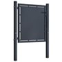 Voir la diapositive 2 : VIDAXL Portail de jardin Acier 100 x 75 cm Anthracite