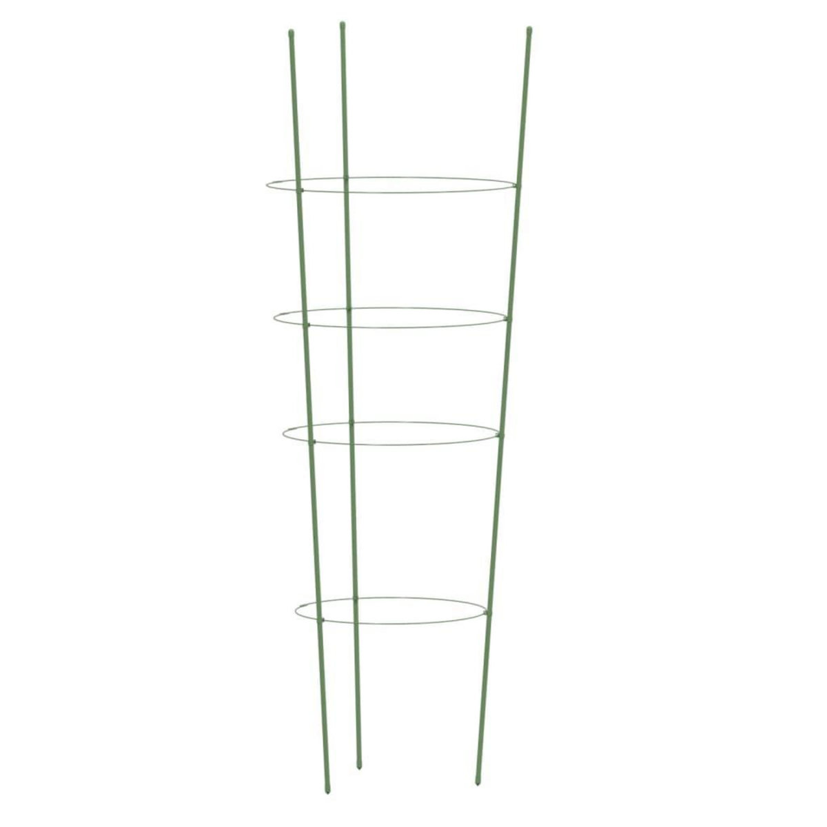 VIDAXL Supports pour plantes de jardin 4 anneaux 5pcs Vert 90 cm Acier