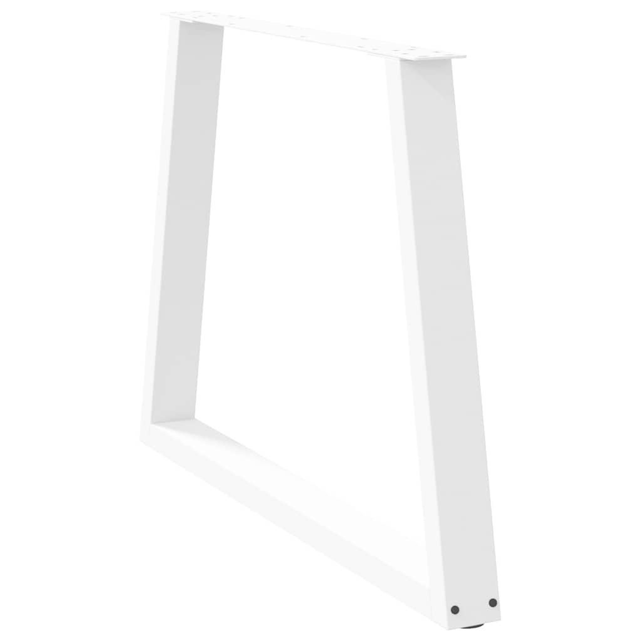 Voir la diapositive 4 : VIDAXL Pieds de table a manger forme de V 3 pcs blanc 90x(72-73,3) cm